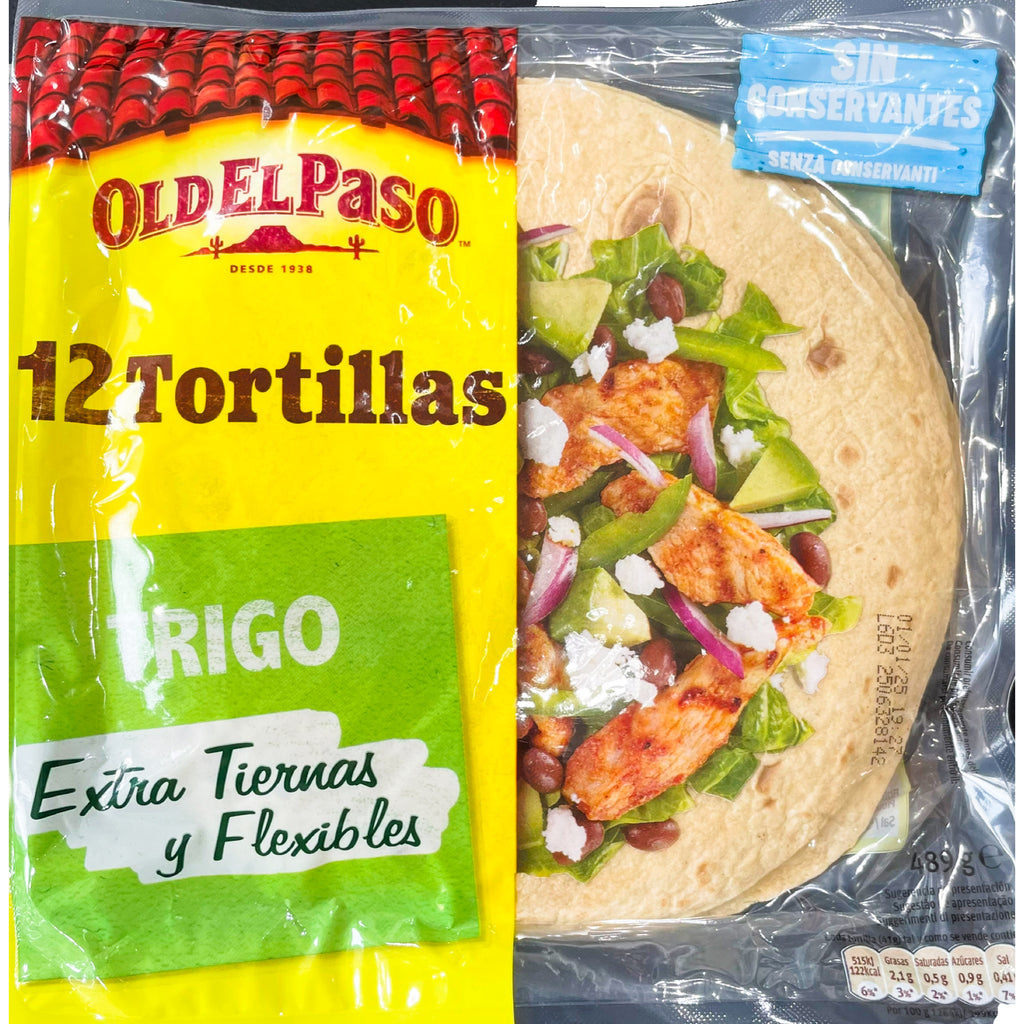 Old El Paso Wheat Tortillas x12 ct, 489 g