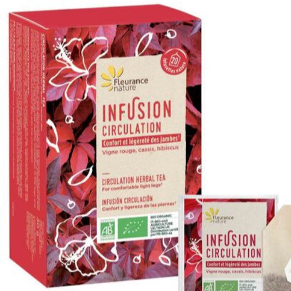 Supports blood flow and light legs with red vine, hibiscus, and bilberry.