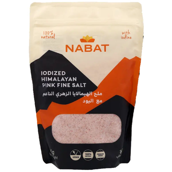 Naturally mineral-rich fine salt enriched with iodine, perfect for everyday seasoning and balanced nutrition