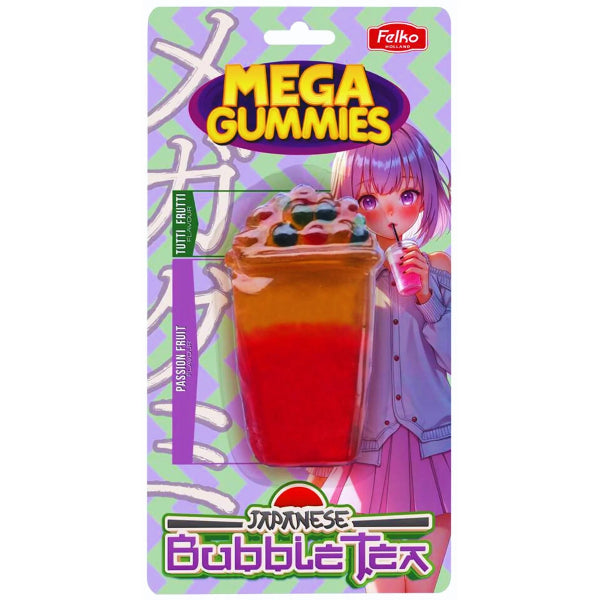 Fun bubble tea–shaped gummies bursting with fruity flavor and a soft, chewy texture.