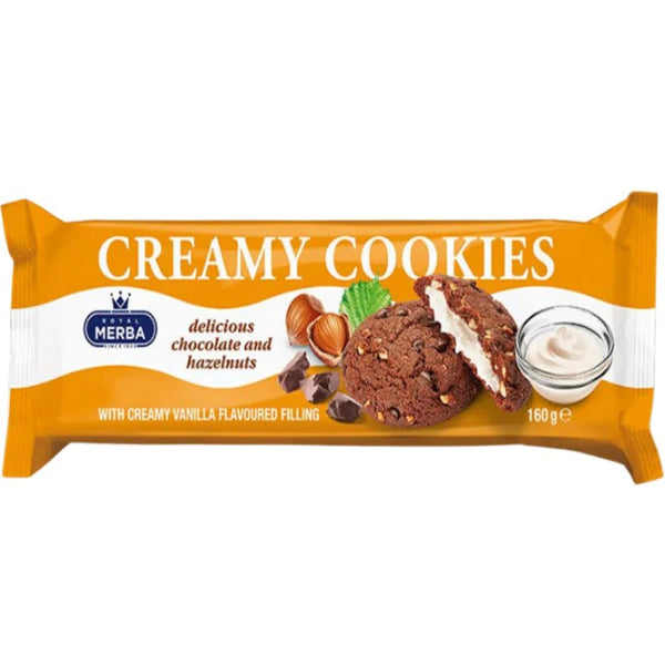 Combines crunchy chocolate cookies with a smooth, creamy filling for a sweet and satisfying treat.