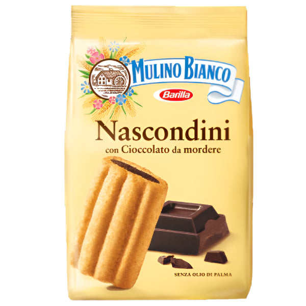 Delightful Italian shortbread biscuits filled with a rich chocolate center