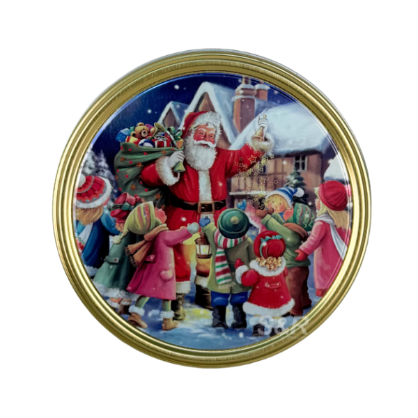 Festive Jacobsen’s Santa-shaped cookies, perfect for holiday treats and gifting.