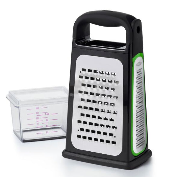 OXO Etched Box Grater with Removable Zester – versatile and easy to use