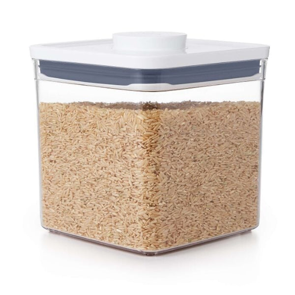Large square OXO POP 2.0 container with airtight, space-saving storage for everyday dry goods