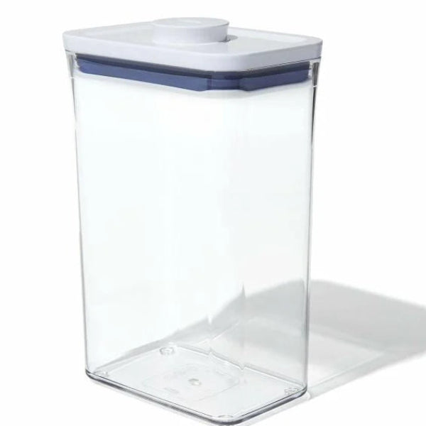 Medium rectangular OXO POP container for airtight, space-saving food storage.