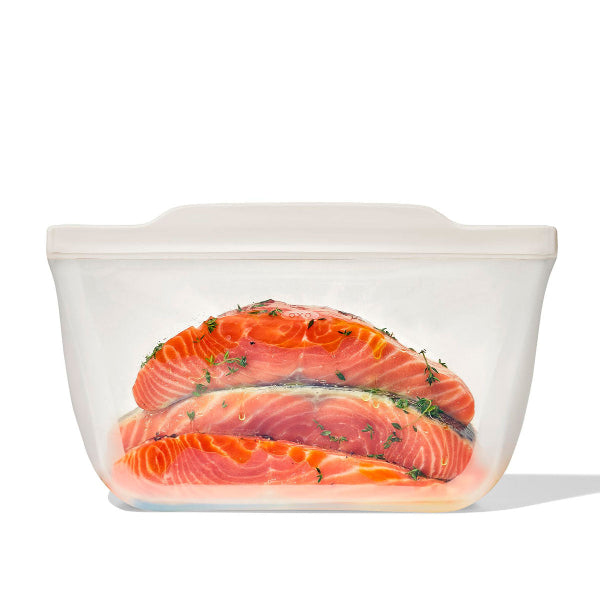 OXO Reusable Silicone Bag Stand-Up Half Gallon — sturdy, reusable storage for everyday use.
