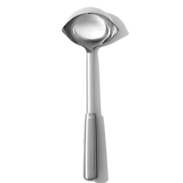 OXO Steel Ladle durable and perfect for serving soups and sauces