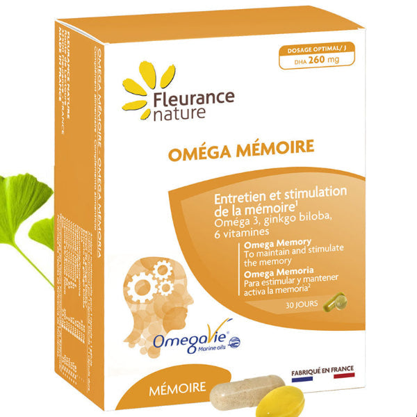 Supports memory and concentration by combining 250 mg DHA per day with ginkgo, B‑complex vitamins, zinc, curcumin+piperine, and vitamin E