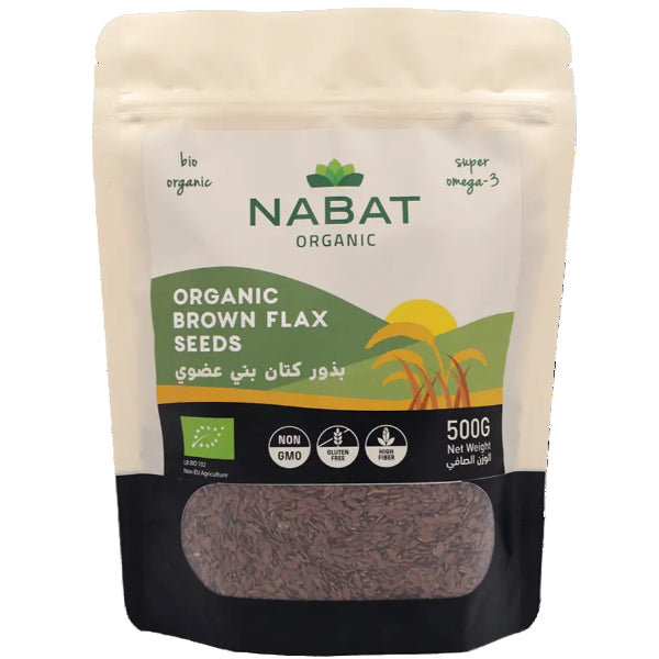 Fiber- and omega-3-rich seeds with a mild, nutty flavor, ideal for smoothies, baking, and nutritious meal additions