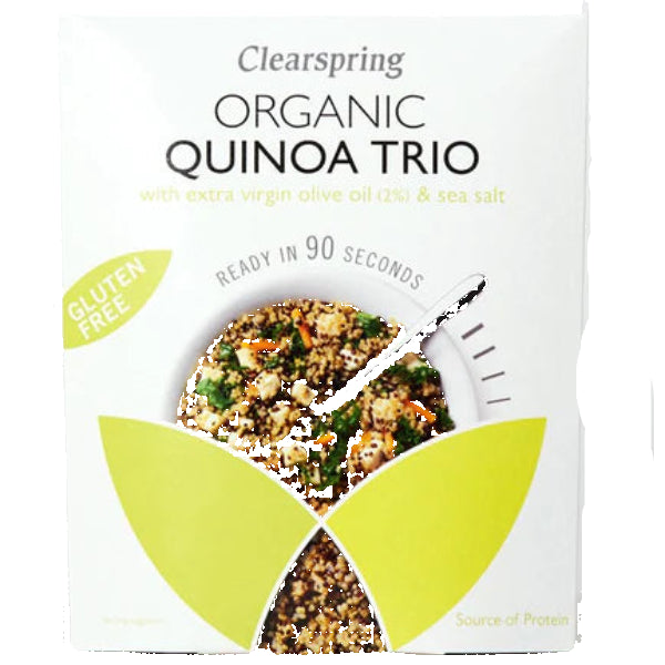 A wholesome trio of organic quinoa, lightly seasoned with extra virgin olive oil and sea salt for a nutty, flavorful boost.