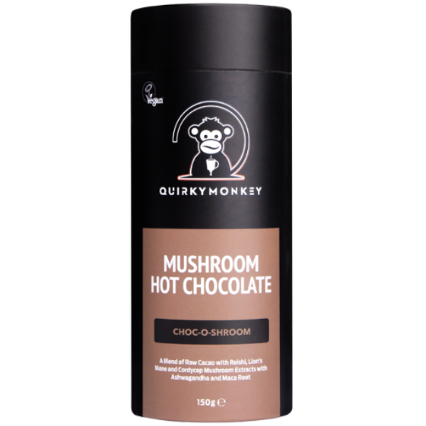 A creamy, comforting hot chocolate blended with functional mushrooms for a cozy boost of wellness.