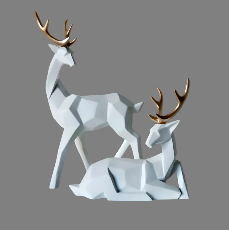 A.W. Geometric Deer Set of 2Pcs 20cm & 30cm