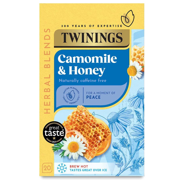 A smooth, soothing blend of delicate camomile and comforting honey for a naturally relaxing cup.