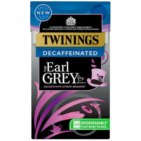 A smooth black tea delicately infused with bergamot flavor, offering the classic Earl Grey taste without the caffeine.