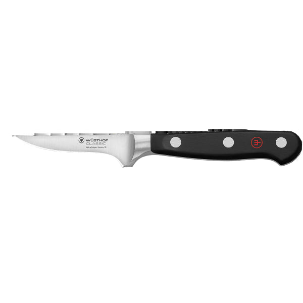 The Wüsthof Classic Boning Paring Knife 7 cm is perfect for detailed trimming and delicate tasks.