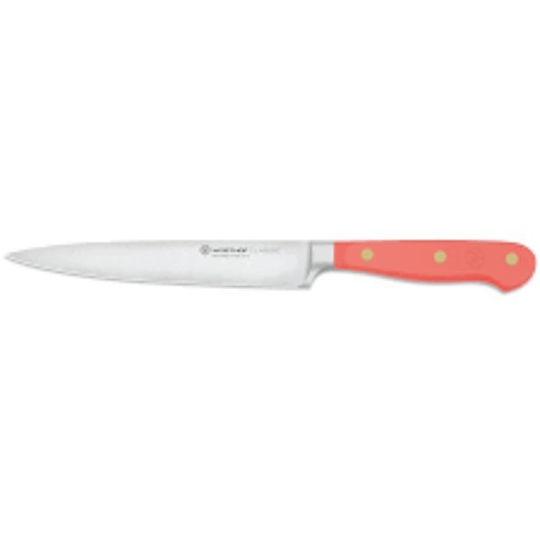 Wüsthof Classic Colour Coral Peach chef's knife, 16 cm, sharp and perfect for everyday chopping and slicing.