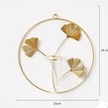 A.W. Metallic Gold Flower Wall Vase (Select a Design)