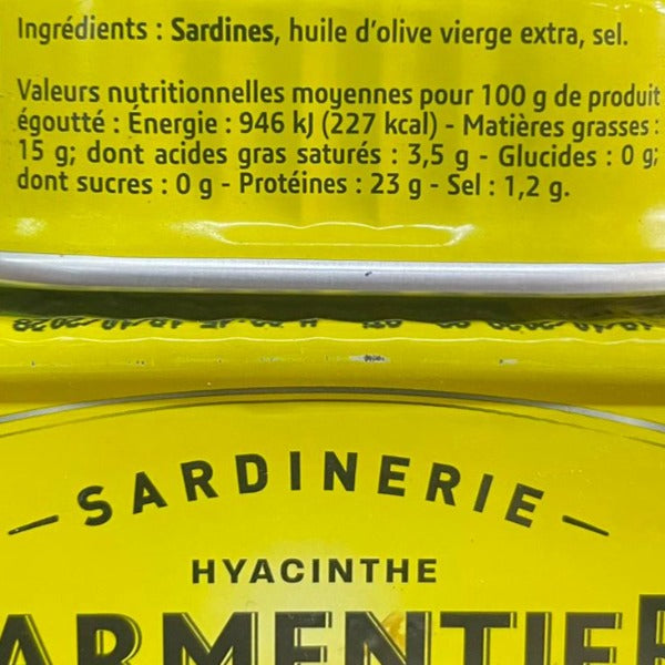 Parmentier Sardines In Olive Oil Tin, 135 g