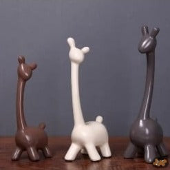 A.W. Decorative Animal Statue Set of 3 (select a color)