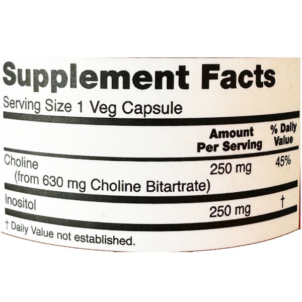 NOW Foods Choline & Inositol 100 capsules, 500 mg