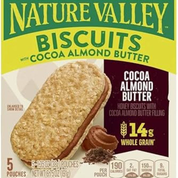 Crunchy biscuits filled with creamy almond butter, perfect for a satisfying snack anytime