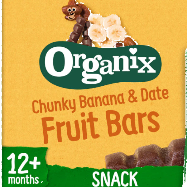 Organix Banana & Date Chunky Fruit Bars are a wholesome, on-the-go snack for kids and adults alike.