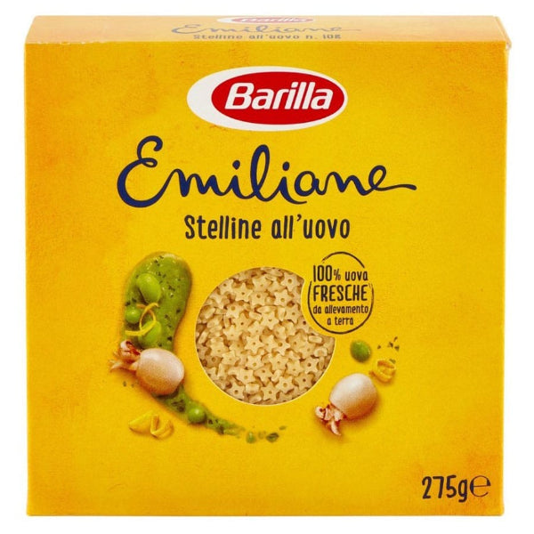 Tiny, star-shaped egg pasta, perfect for soups, broths, and light, comforting dishes.
