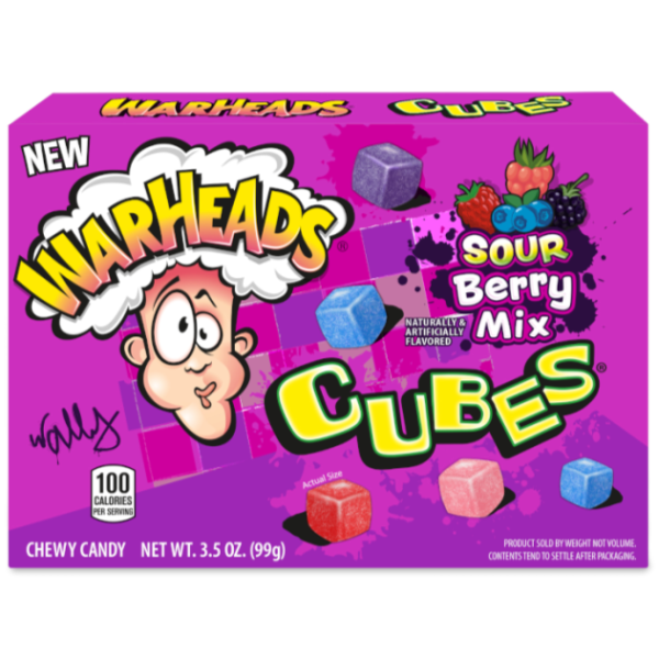 Delivers an electrifying combination of chewy, sour cubes in four bold berry flavors