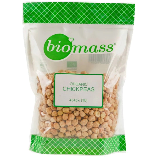 Protein-packed and fiber-rich organic chickpeas, perfect for hearty stews, salads, and homemade hummus