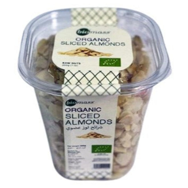 Thinly sliced, crunchy organic almonds ideal for baking, cooking, or adding a nutritious, nutty touch