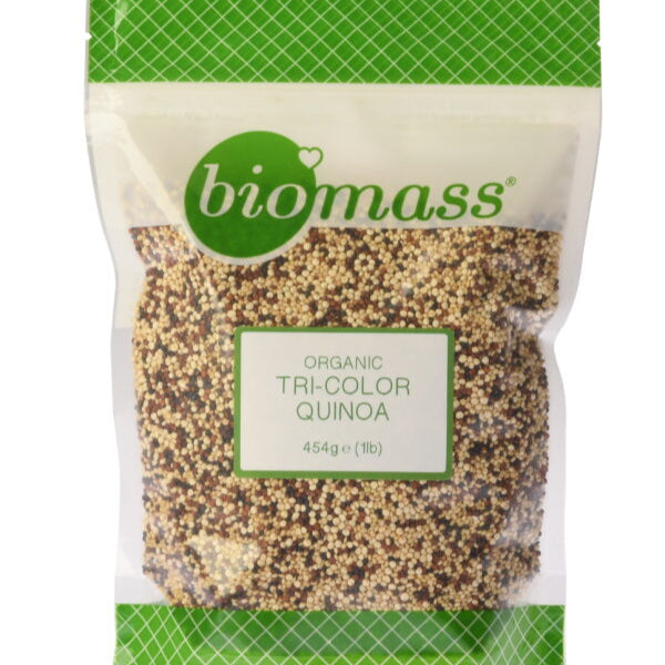 A vibrant blend of organic white, red, and black quinoa, offering a balanced nutty flavor and fluffy texture