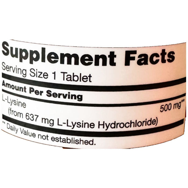 NOW Foods L-Lysine 100 Tablets, 500 mg
