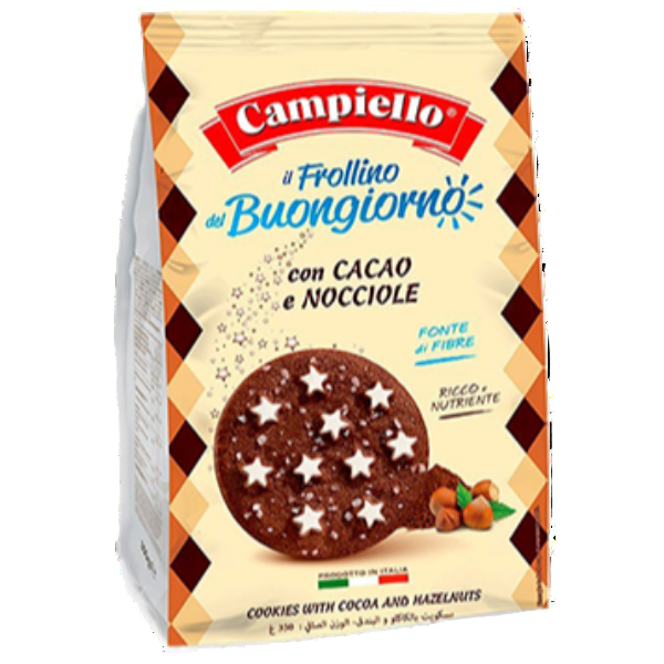 Buttery cocoa and hazelnut cookies shaped like stars, perfect for a sweet snack or dessert