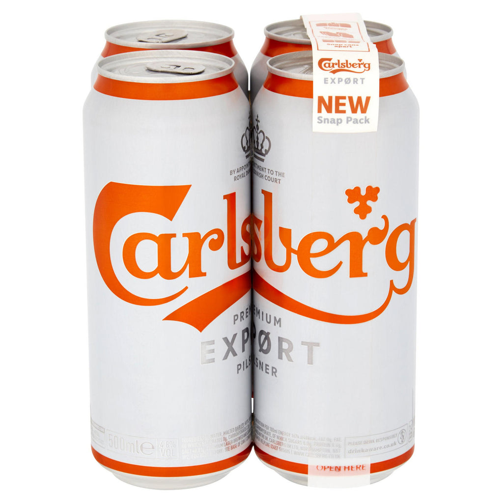Carlsberg Export Beer Can 4x500ml