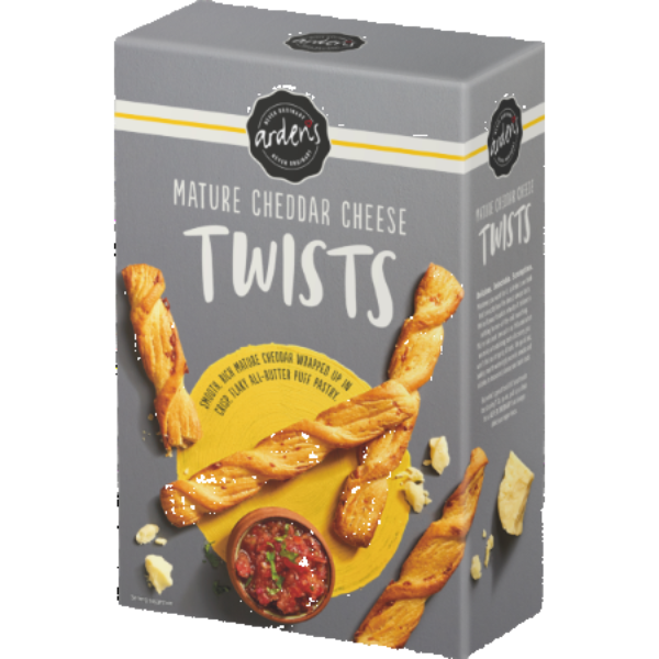 Crispy cheese twists made with mature cheddar, perfect for a savory, cheesy snack