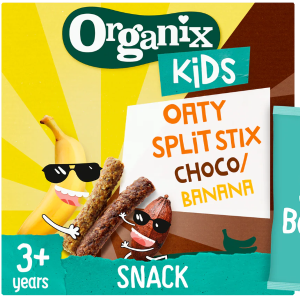 Soft, wholesome oat bars with natural banana flavor, perfect for toddlers as a healthy snack.