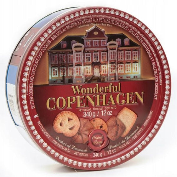 Festive Danish butter biscuits in a decorative Jacobsen’s tin, perfect for Christmas gifting and sharing.