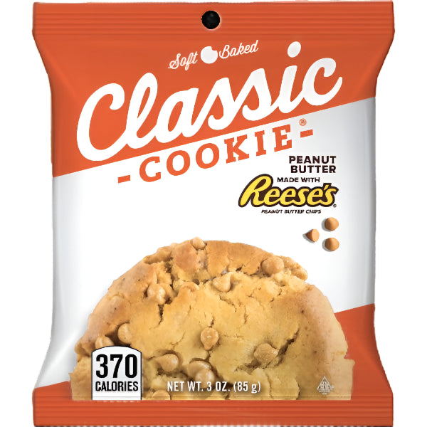 A soft‑baked, peanut butter cookie studded with Reese’s peanut butter chips