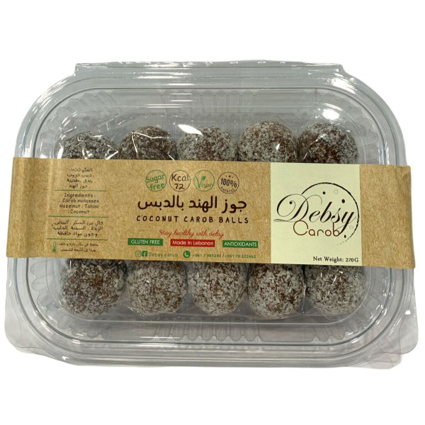 Deliciously wholesome bites made with rich carob and coconut, offering a naturally sweet and satisfying treat