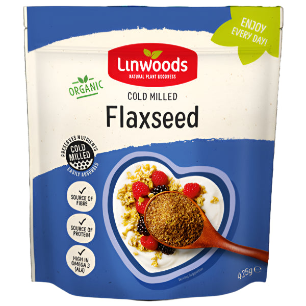 Cold-milled flaxseed, packed with fiber and omega-3 for daily wellness.