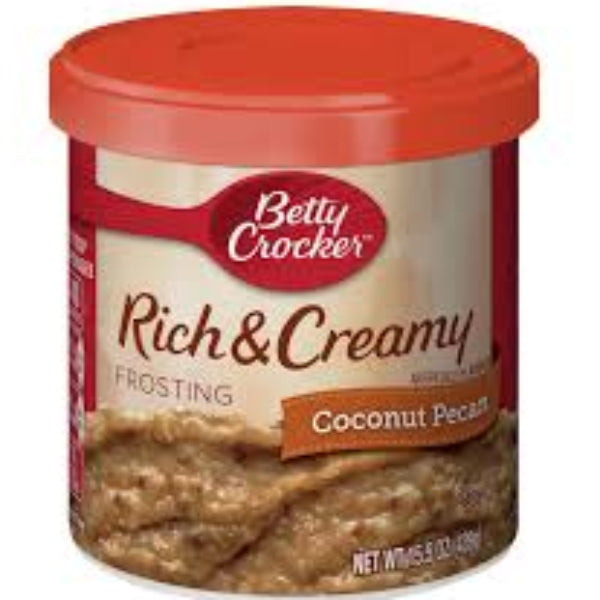 Combines smooth, sweet frosting with the nutty, tropical flavors of coconut and pecan for a delicious cake topping.