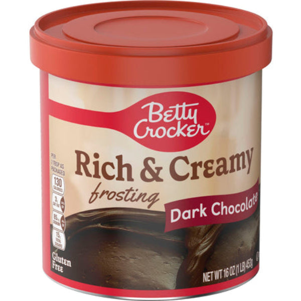 Smooth and creamy dark chocolate frosting, perfect for topping cakes, cupcakes, and desserts.