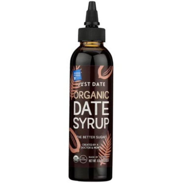 A rich, naturally sweet syrup made from organic California dates, perfect for drizzling, baking, and sweetening beverages.