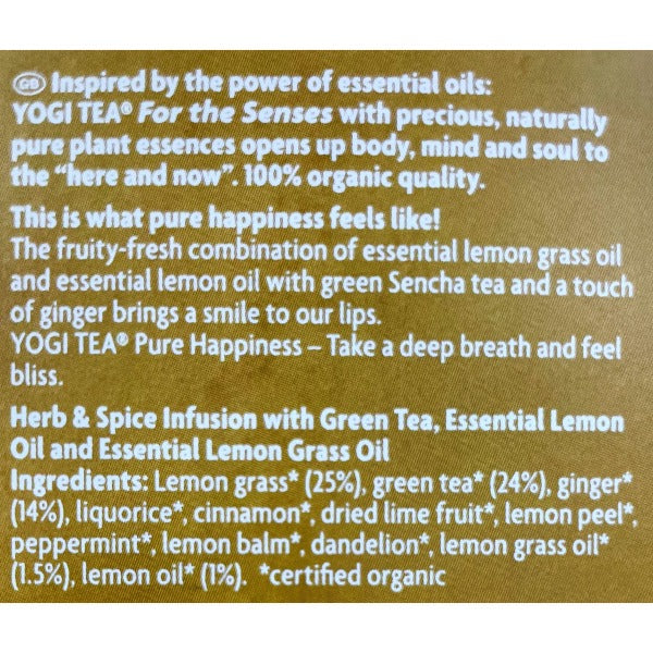 Yogi Tea Pure Happiness Bio, 17 Bags