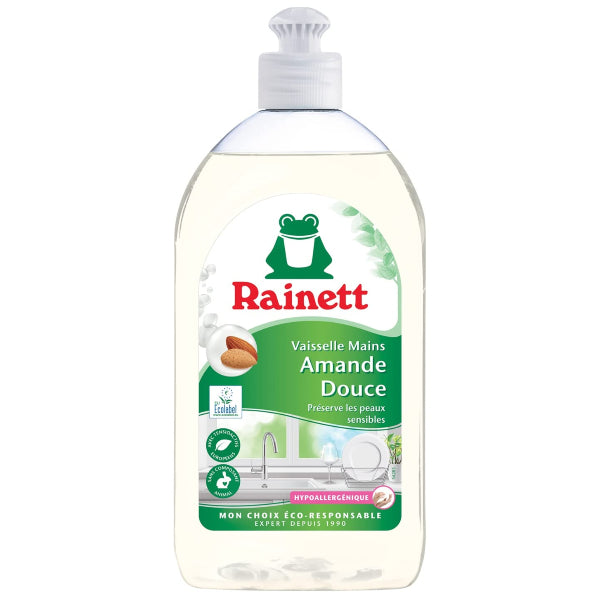 Mild yet powerful dish soap infused with a sweet almond scent, cutting through grease