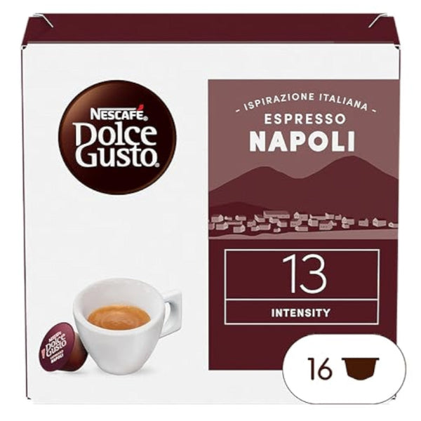 Intense and robust espresso pods inspired by Naples, delivering a strong, aromatic coffee experience at home.