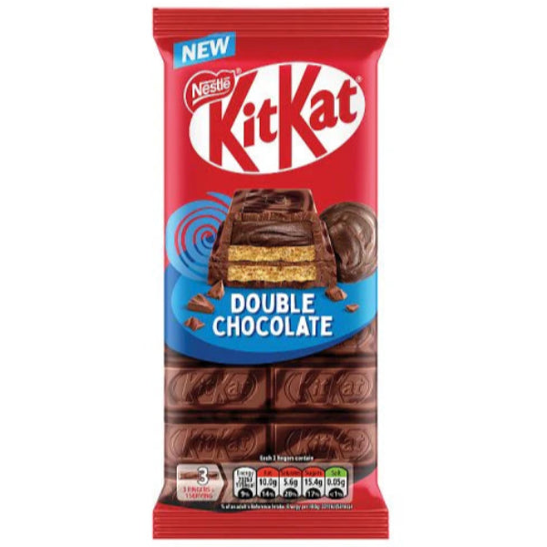 Features wafer fingers filled with a cocoa-flavored center, all enveloped in a blend of milk and dark chocolate