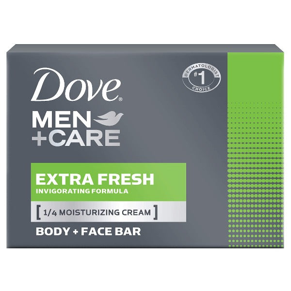 Dove Men Fresh Body & Face Bar Soap, 3.75 oz