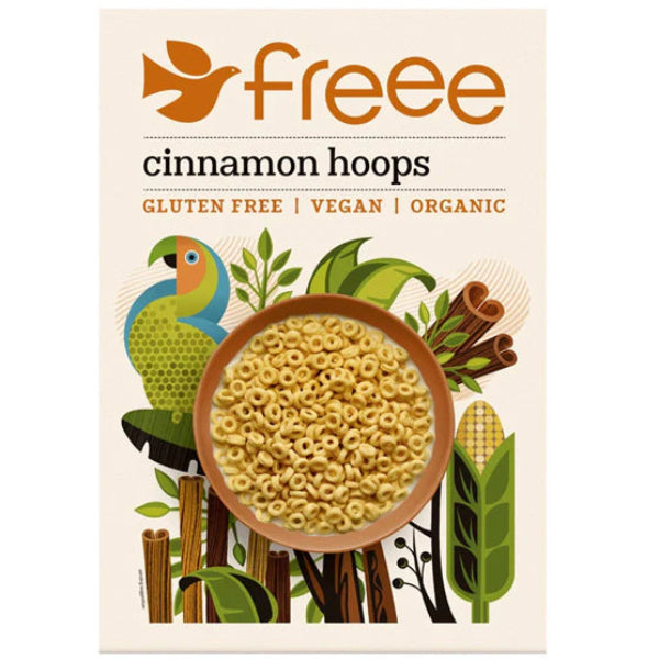 Crunchy, gluten-free cereal hoops with a warm hint of cinnamon